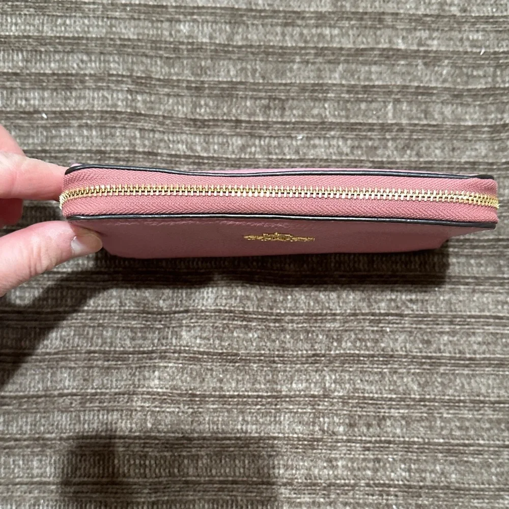 Coach Pink Pebbled Leather Wallet - Picture 3 of 5